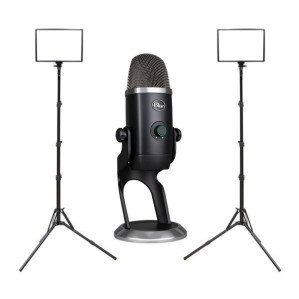 [큐브모아] PC마이크+조명 세트 8-1/블루 예티 X 엑스+투스탠드 큐브라이트45 LED 조명 2개 패키지 > 영상가전