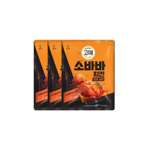 소바바치킨 양념 순살 3개